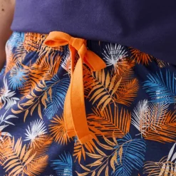 Pantacourt de pyjama en coton - imprimé tropical