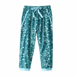Pantacourt de pyjama – fleuri émeraude