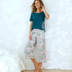 Pantacourt de pyjama imprimé Ikat