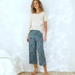 Pantacourt de pyjama imprimé Ikat