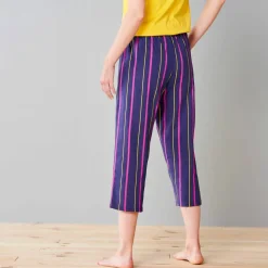 Pantacourt de pyjama imprimé rayé Estrella - coton