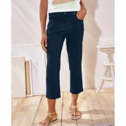 Pantacourt droit stretch