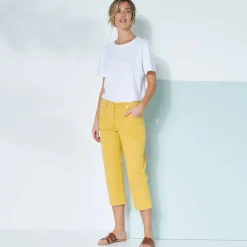 Pantacourt droit stretch
