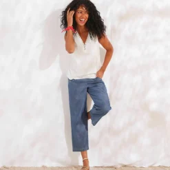Pantacourt large en denim