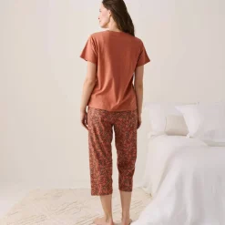 Pantacourt pyjama coton imprimé 