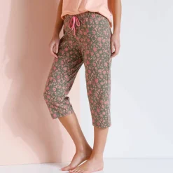 Pantacourt pyjama imprimé fleuri "Bohème"