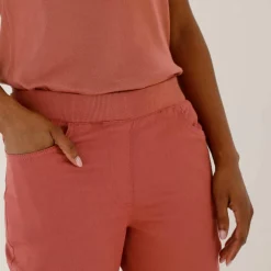 Pantacourt toile taille élastiquée
