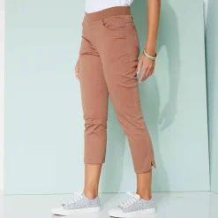 Pantacourt toile taille élastiquée