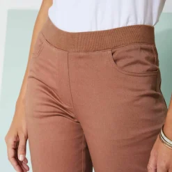 Pantacourt toile taille élastiquée