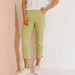 Pantacourt toile taille élastiquée