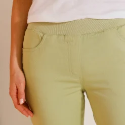 Pantacourt toile taille élastiquée