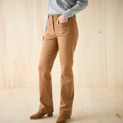 Pantalon bootcut, poches plaquées