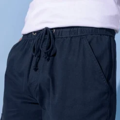 Pantalon cargo gabardine élastiqué