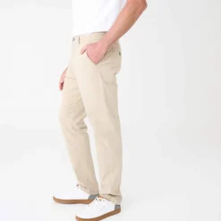 Pantalon chino ceinture arrondie sous le ventre