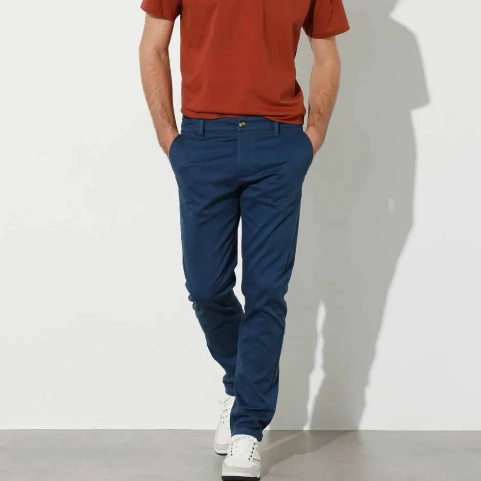 Pantalon chino élastiqué côtés