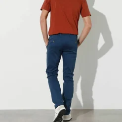 Pantalon chino élastiqué côtés