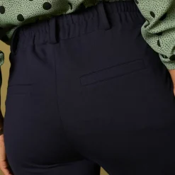 Pantalon chino uni, maille milano