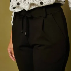 Pantalon chino uni, maille milano