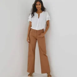 Pantalon couleur coupe large 5 poches