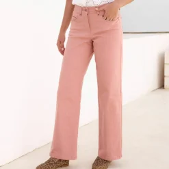Pantalon couleur coupe large 5 poches