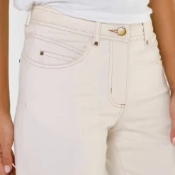 Pantalon couleur coupe large 5 poches
