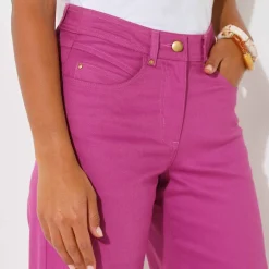 Pantalon couleur coupe large 5 poches