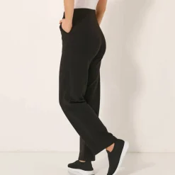 Pantalon coupe large molleton taille élastiquée