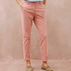 Pantalon coupe mom taille haute, stretch