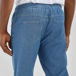 Pantalon denim léger élastiqué