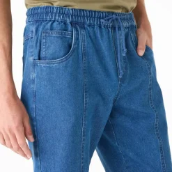 Pantalon denim léger élastiqué