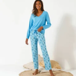Pantalon de pyjama imprimé fleuri