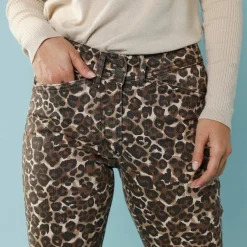 Pantalon droit imprimé léopard, Spécial Petites