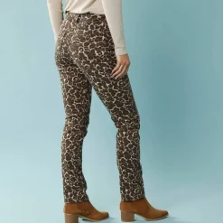 Pantalon droit imprimé léopard, Spécial Petites