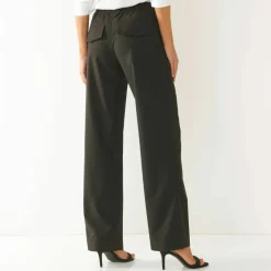 Pantalon droit large, uni