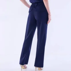 Pantalon droit large, uni