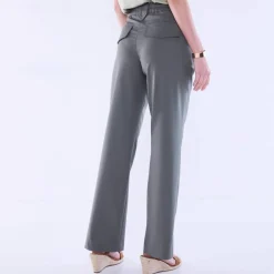 Pantalon droit large, uni