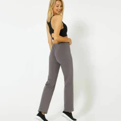 Pantalon droit maille taille élastiquée