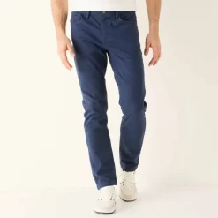 Pantalon droit 5 poches ceinture élastiquée invisible - L32