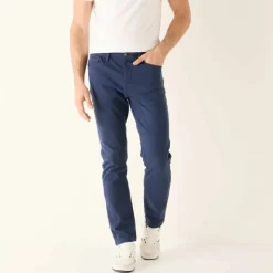 Pantalon droit 5 poches ceinture élastiquée invisible - L30