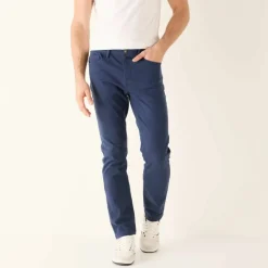 Pantalon droit 5 poches ceinture élastiquée invisible - L30