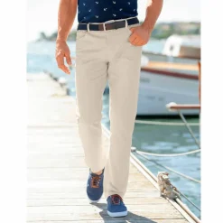 Pantalon droit 5 poches élastiqué côtés - L28