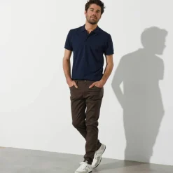 Pantalon droit 5 poches élastiqué côtés - L30