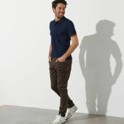 Pantalon droit 5 poches élastiqué côtés - L30