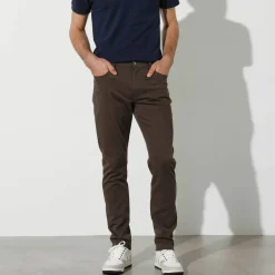 Pantalon droit 5 poches élastiqué côtés - L28