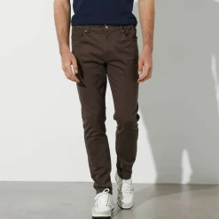 Pantalon droit 5 poches élastiqué côtés - L28