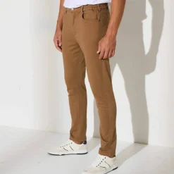 Pantalon droit 5 poches élastiqué côtés - L30