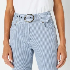 Pantalon droit rayé, Spécial Petites