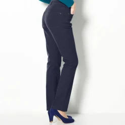 Pantalon droit stretch uni