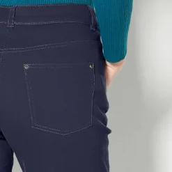 Pantalon droit stretch uni