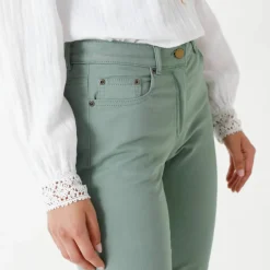 Pantalon droit stretch uni